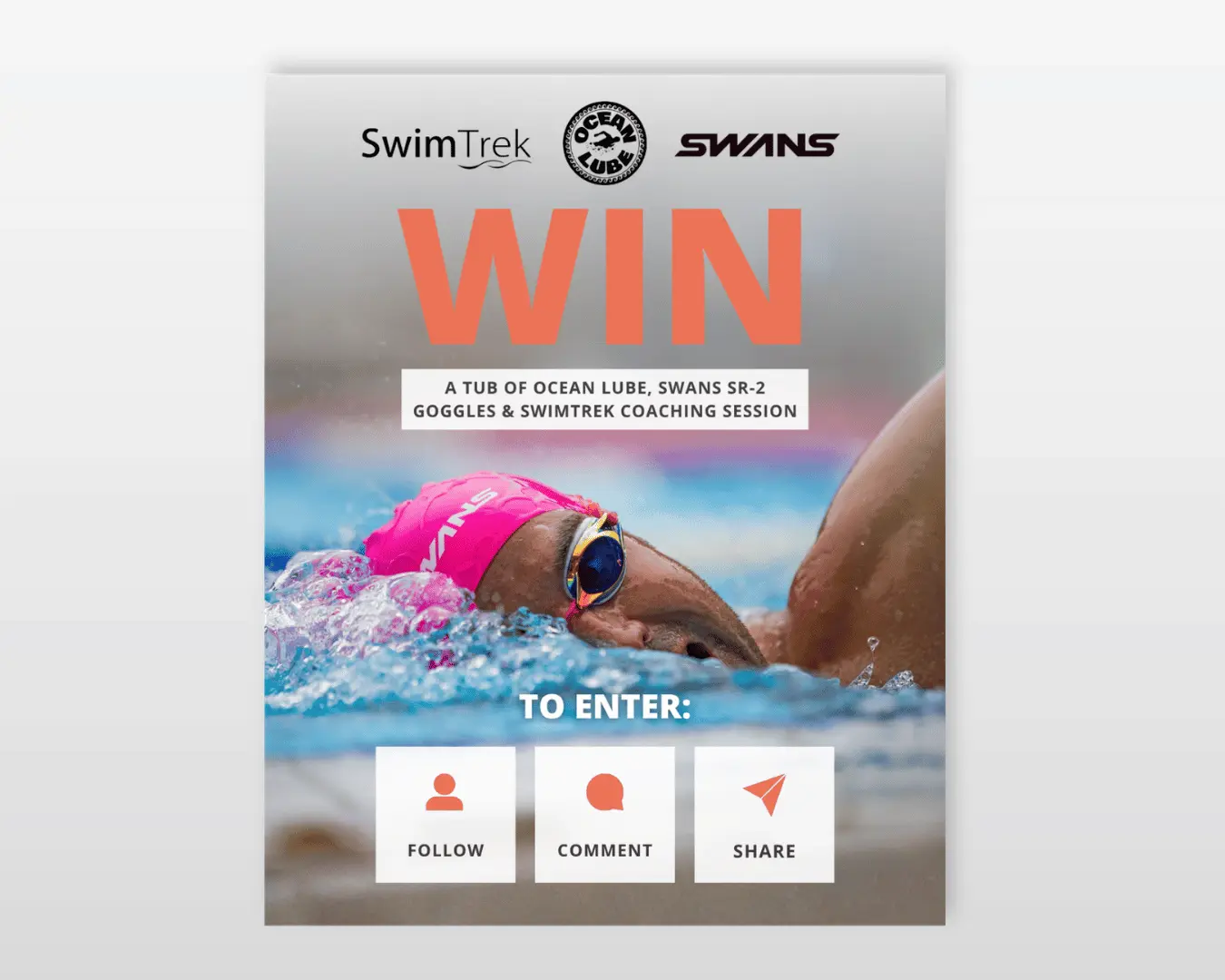 Ocean Lube Instagram giveaway graphic designed by HawksDesign